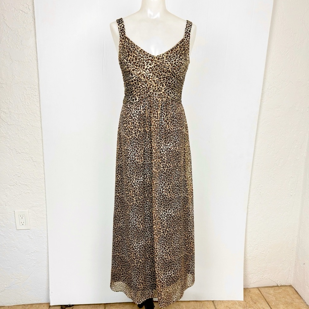 Robbie Bee Animal Print Maxi Dress